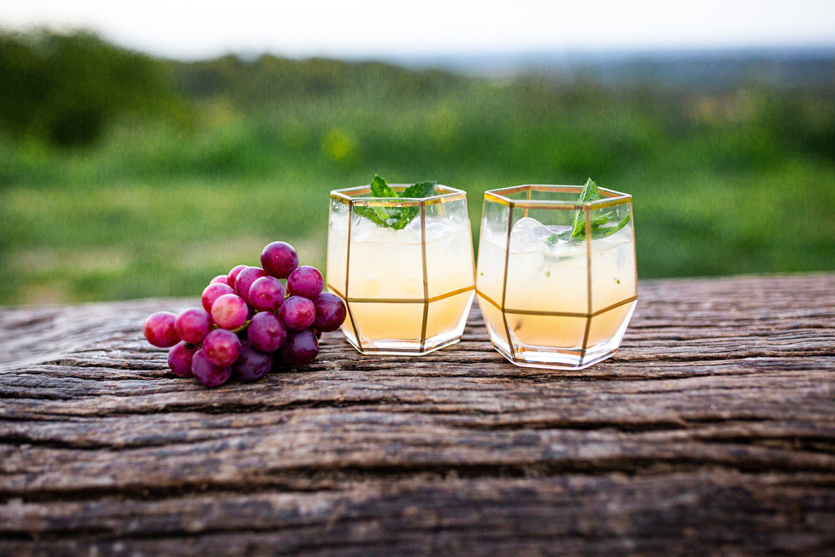 Batts Hill Surrey Dry Gin Grape and Mint Gin Smash with fresh mint garnish