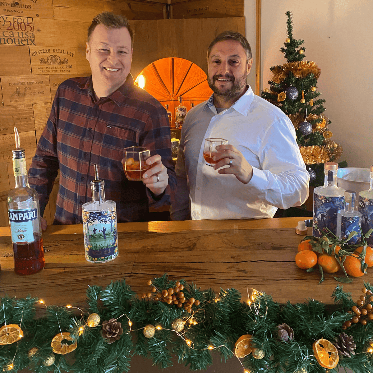 Batts Hill Cucumber and Clementine Gin Clementine Negroni with citrus twist