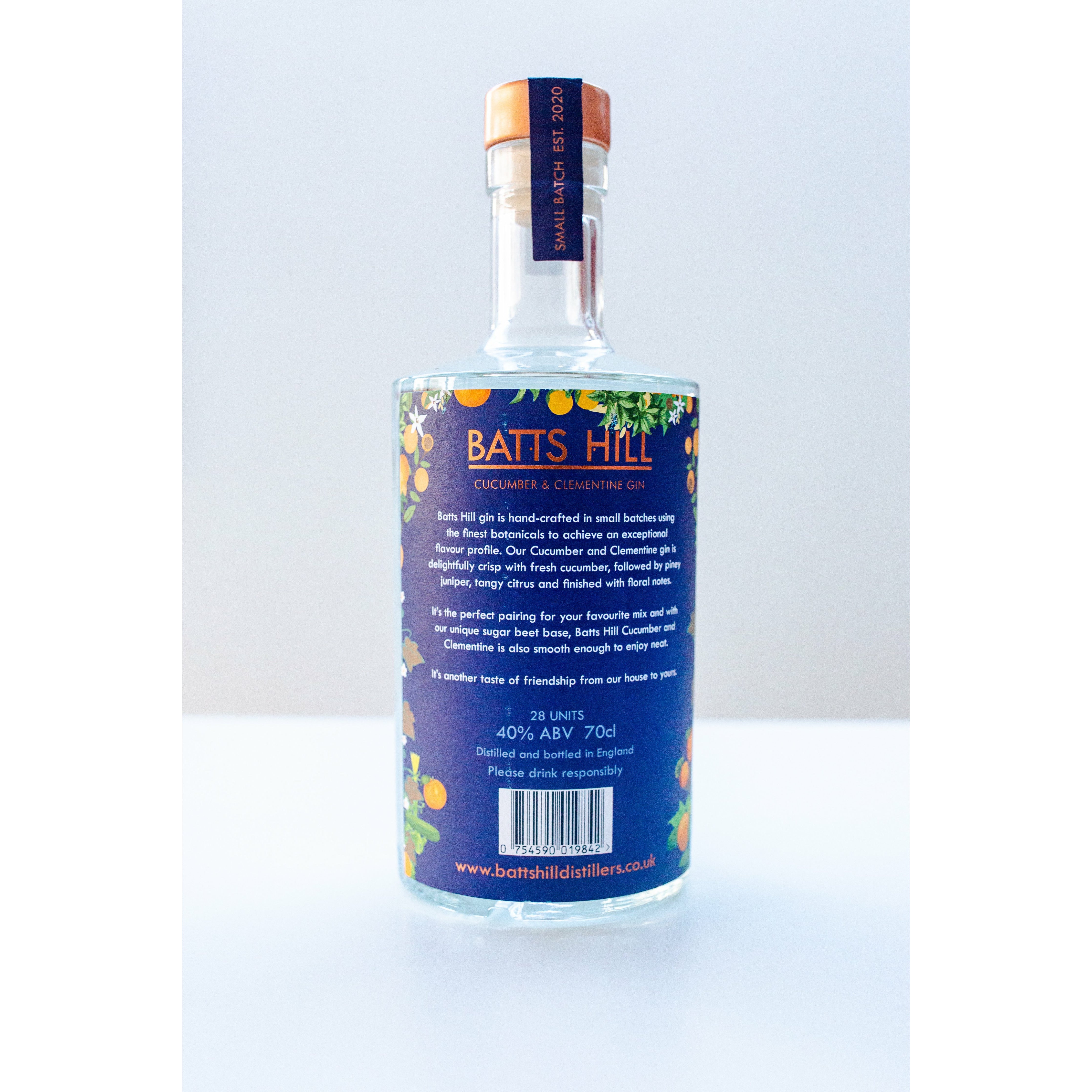 Batts Hill Cucumber & Clementine Gin 70cl
