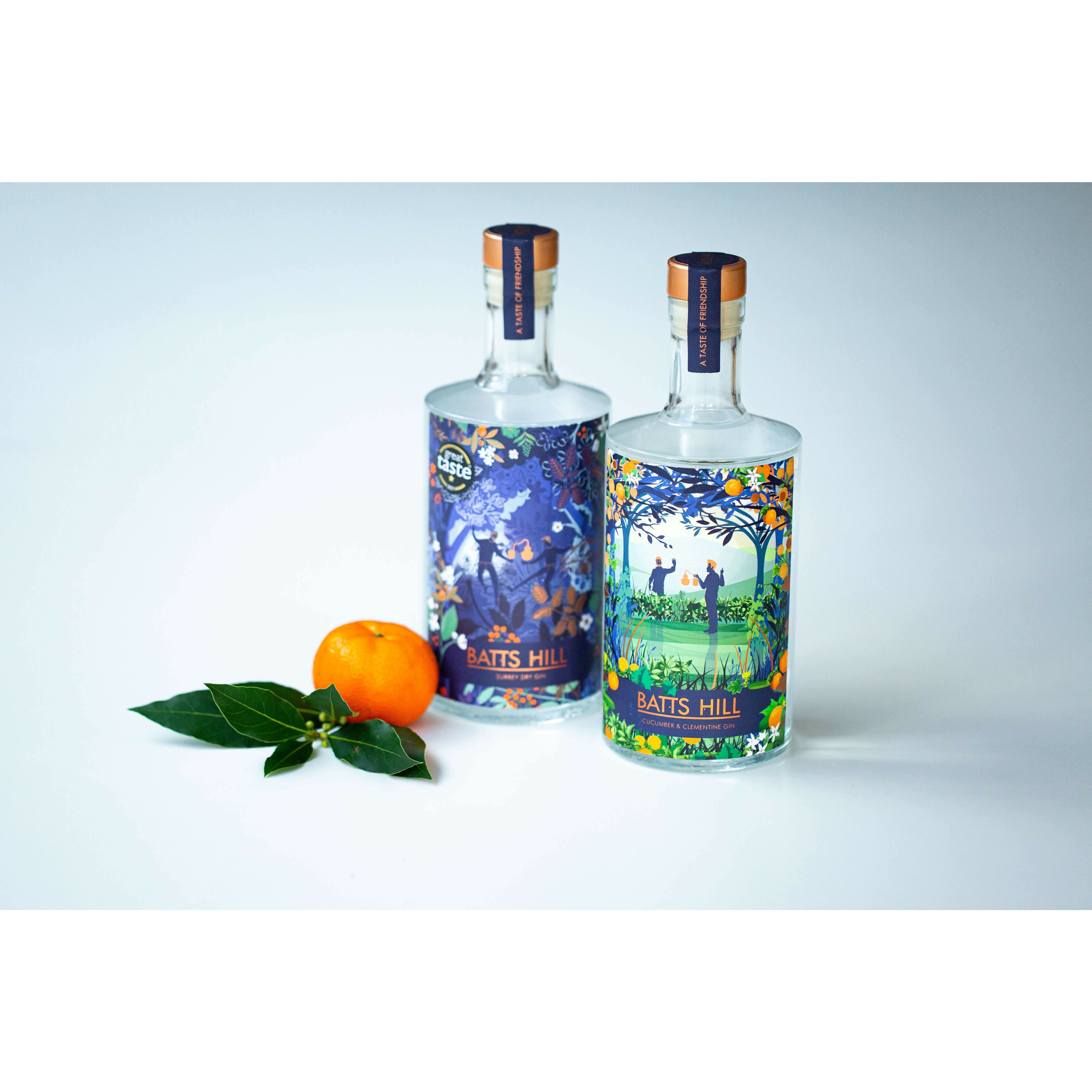Batts Hill Surrey Gin 70cl Duo