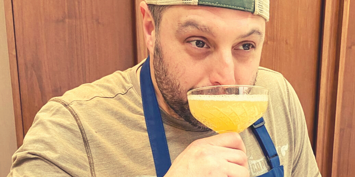Batts Hill Surrey Dry Gin Fizz with frothy egg white top