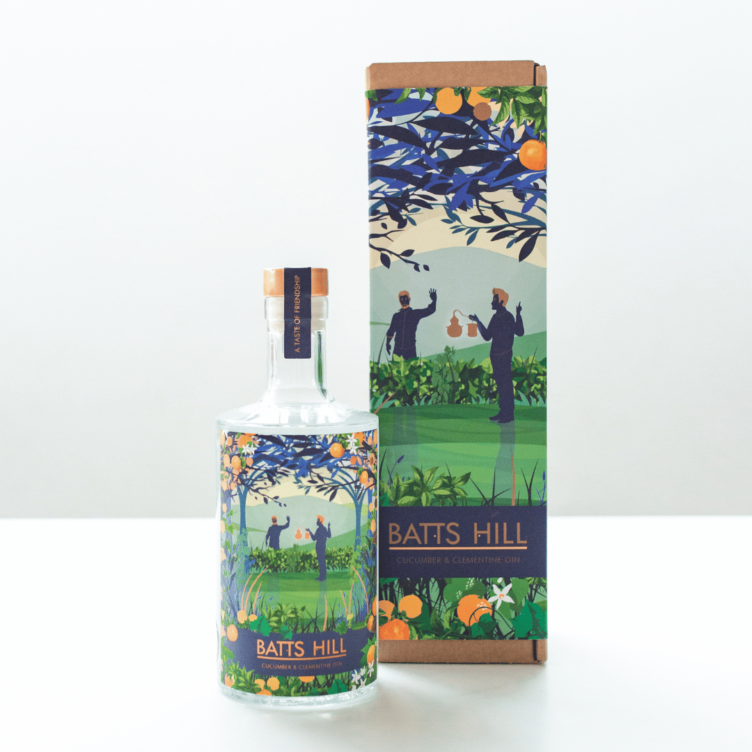 Batts Hill Cucumber and Clementine Gin 70cl Gift Box
