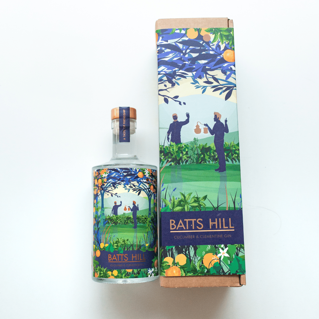 Batts Hill Cucumber and Clementine Gin 70cl Gift Box